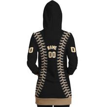 Load image into Gallery viewer, San Francisco Personalized Long Hoodie Black & Brown