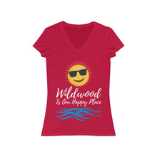 Load image into Gallery viewer, Women's Jersey Short Sleeve V-Neck Tee