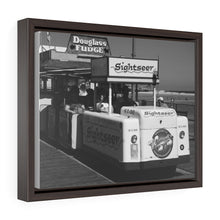 Load image into Gallery viewer, Black and White Photography Wall Art Print WIldwood Boardwalk Tramcar