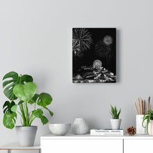 Load image into Gallery viewer, Wildwood New Jersey fireworks Black and White Wall Art Print
