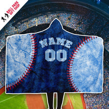 Load image into Gallery viewer, Tampa Bay Baseball Personalized Hooded Blanket Blue