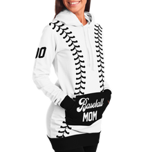Load image into Gallery viewer, White and Black Personalized Long Hoodie