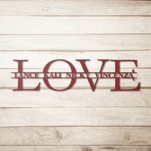 Load image into Gallery viewer, Custom LOVE Family Name Sign