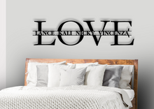 Load image into Gallery viewer, Custom LOVE Family Name Sign