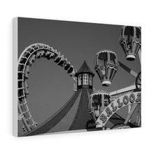 Load image into Gallery viewer, Black and White Photography Wall Art Print Wildwood Jersey Shore Ferris wheel