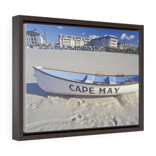 Load image into Gallery viewer, Canvas Print Lifeboat On Beach Morning Cape May New Jersey