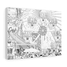 Load image into Gallery viewer, Art Sketch Wall Art Print Morey's Piers Wildwood New Jersey Black & White