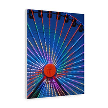 Load image into Gallery viewer, Canvas Print Wildwood Big Ferris Wheel Night