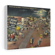 Load image into Gallery viewer, Night Time Wildwood Boardwalk Home Decor Wall Art Print Canvas