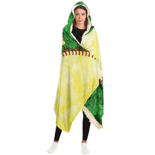 Load image into Gallery viewer, Personalized Baseball Hooded Blanket Green and Yellow
