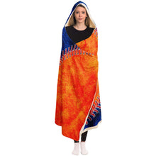 Load image into Gallery viewer, New York Baseball Personalized Hooded Blanket Blue & Orange