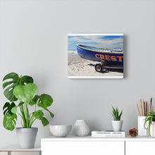 Load image into Gallery viewer, Canvas Print Wildwood Crest On The Beach Lifeguard Boat Ocean View