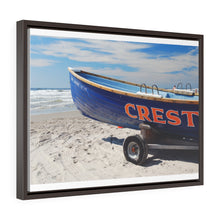 Load image into Gallery viewer, Canvas Print Wildwood Crest On The Beach Lifeguard Boat Ocean View