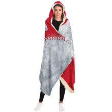 Load image into Gallery viewer, Seattle Baseball Personalized Hooded Blanket Red & Silver