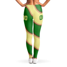 Load image into Gallery viewer, Personalized Leggings Green and Yellow