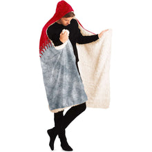 Load image into Gallery viewer, Seattle Baseball Personalized Hooded Blanket Red & Silver