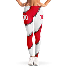 Load image into Gallery viewer, Personalized Leggings Red & White