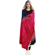 Load image into Gallery viewer, Boston Baseball Personalized Hooded Blanket Red & Blue