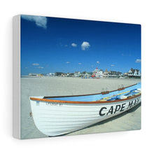 Load image into Gallery viewer, Canvas Print Life Boat On Cape May NJ Beach New Jersey Shore