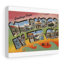 Load image into Gallery viewer, Wildwood By The Sea Postcard Home Decor Wall Art Print Canvas NJ