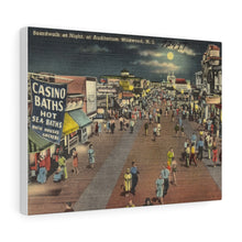 Load image into Gallery viewer, Night Time Wildwood Boardwalk Home Decor Wall Art Print Canvas