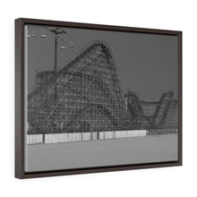 Load image into Gallery viewer, Wildwood Wooden Roller Coaster Black and White Photography Wall Art Print