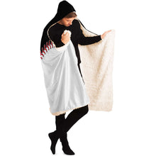 Load image into Gallery viewer, Personalized Baseball Hooded Blanket Black & White