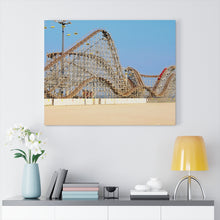 Load image into Gallery viewer, Wildwood Wooden Roller Coaster Watercolor Painting Wall Art Print
