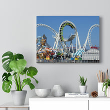 Load image into Gallery viewer, Canvas Print Wildwood Jersey Shore Morey's Piers Amusement Park View