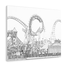 Load image into Gallery viewer, Art Sketch Wall Art Print Moreys Piers Wildwood NJ Beach Decor Beach View