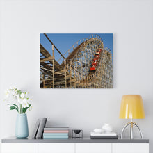 Load image into Gallery viewer, Canvas Print Wildwood Jersey Shore Morey's Piers Roller Coaster