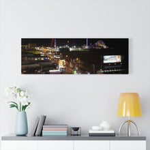 Load image into Gallery viewer, Canvas Print Wildwood New Jersey Shore Nighttime Skyline Aerial View