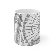 Load image into Gallery viewer, Artistic Black and White Art Sketch Wildwood NJ Coffee Or Tea Mug