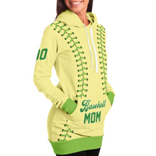 Load image into Gallery viewer, Personalized Long Hoodie Light Yellow and Green