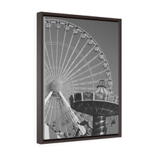 Load image into Gallery viewer, Black and White Photography Wall Art Print Amusement Park Wildwood Ferris Wheel