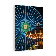 Load image into Gallery viewer, Canvas Print Wildwood Jersey Shore Morey's Piers Amusement Park Ferris Wheel Swings