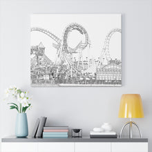 Load image into Gallery viewer, Art Sketch Wall Art Print Moreys Piers Wildwood NJ Beach Decor Beach View