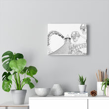 Load image into Gallery viewer, Art Sketch Wall Art Print Wildwood NJ Boardwak Roller Coaster & Ferris Wheel