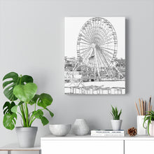 Load image into Gallery viewer, Art Sketch Wall Art Print Wildwood Jersey shore Morey's Piers amusement park Swings Big Ferris Wheel