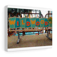 Load image into Gallery viewer, Gouache Digital Art painting Wildwood NJ Bench Wall Art Print