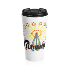 Load image into Gallery viewer, The famous Wildwood is sign featuring beach balls Stainless Steel Water Bottle Stainless Steel Travel Mug
