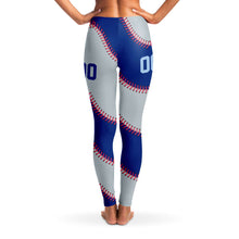 Load image into Gallery viewer, Chicago Personalized Leggings Blue and Gray