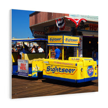 Load image into Gallery viewer, Canvas Print Wildwood New Jersey Shore Boardwalk Tramcar