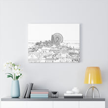 Load image into Gallery viewer, Art Sketch Wall Art Print Moreys Piers Wildwood NJ Beach Decor