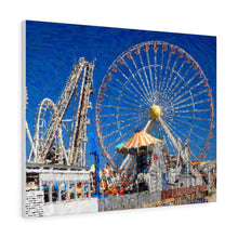 Load image into Gallery viewer, Gouache Digital Art painting Wildwood Jersey shore Morey's Piers Wall Art Print