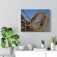 Load image into Gallery viewer, Roller Coaster Cartoon Art Wall Decor Art WIldwood Painting Carnival Decor