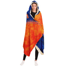 Load image into Gallery viewer, New York Baseball Personalized Hooded Blanket Blue & Orange