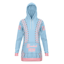 Load image into Gallery viewer, Personalized Long Hoodie Light Blue & Pink