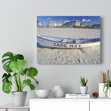 Load image into Gallery viewer, Gouache Digital Art painting Wall Art Print Lifeboat Beach Cape May NJ