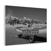 Load image into Gallery viewer, Black and White Photography Wall Art Print Wildwood New Jersey shore beach